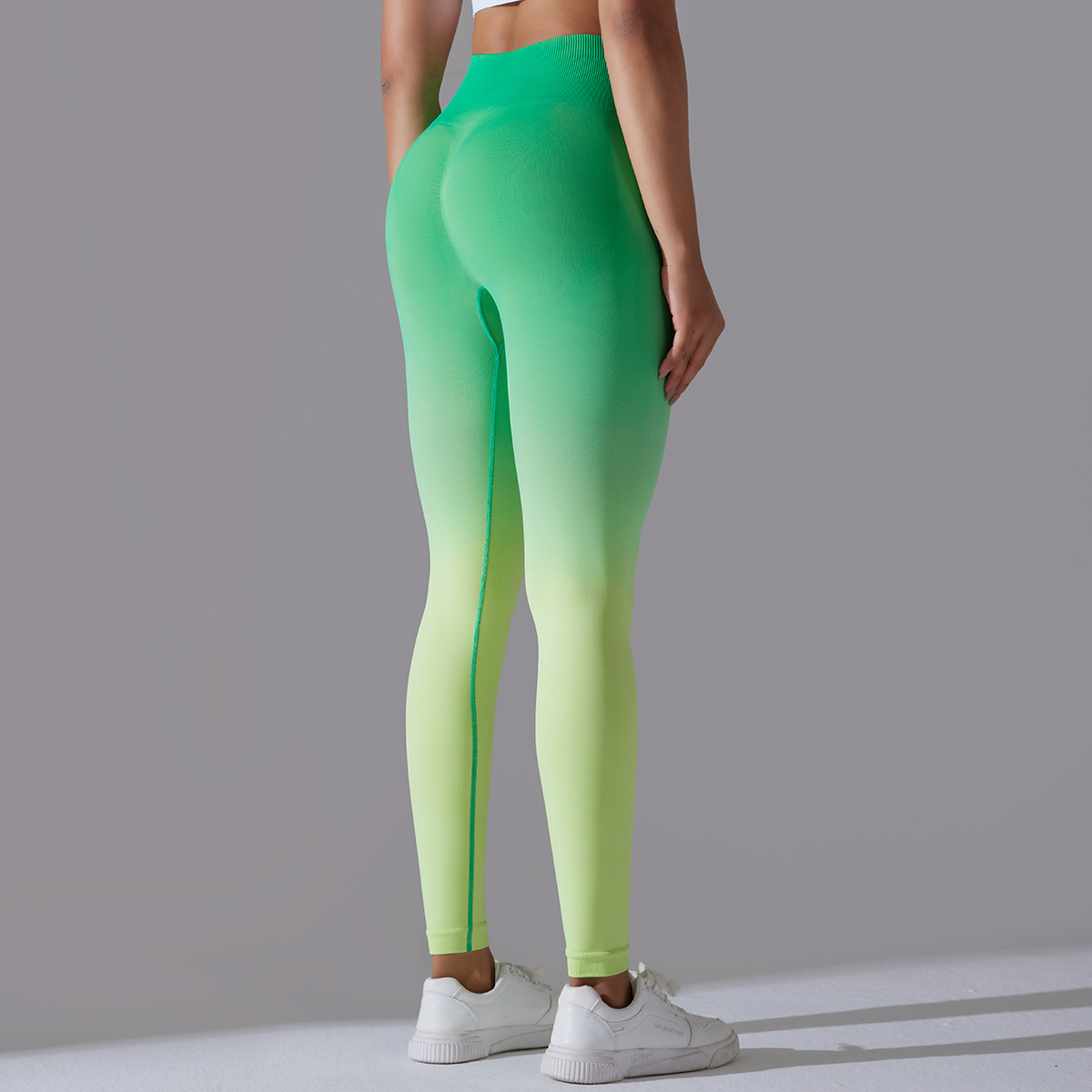 Långa tights i grön nyans